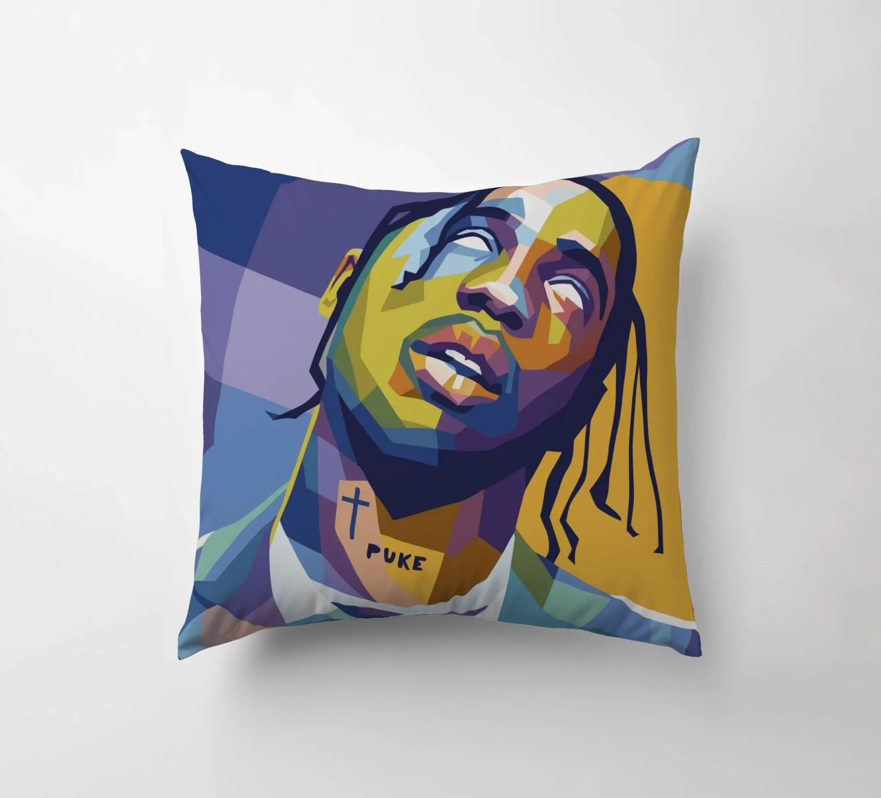 travis retro pop art wpap cuscino da aiswa