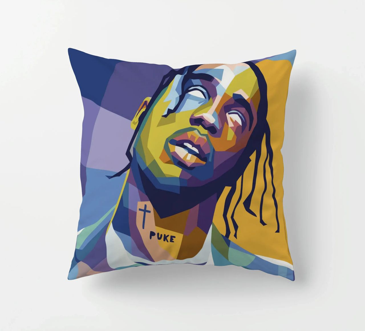 travis retro pop art wpap cuscino da aiswa