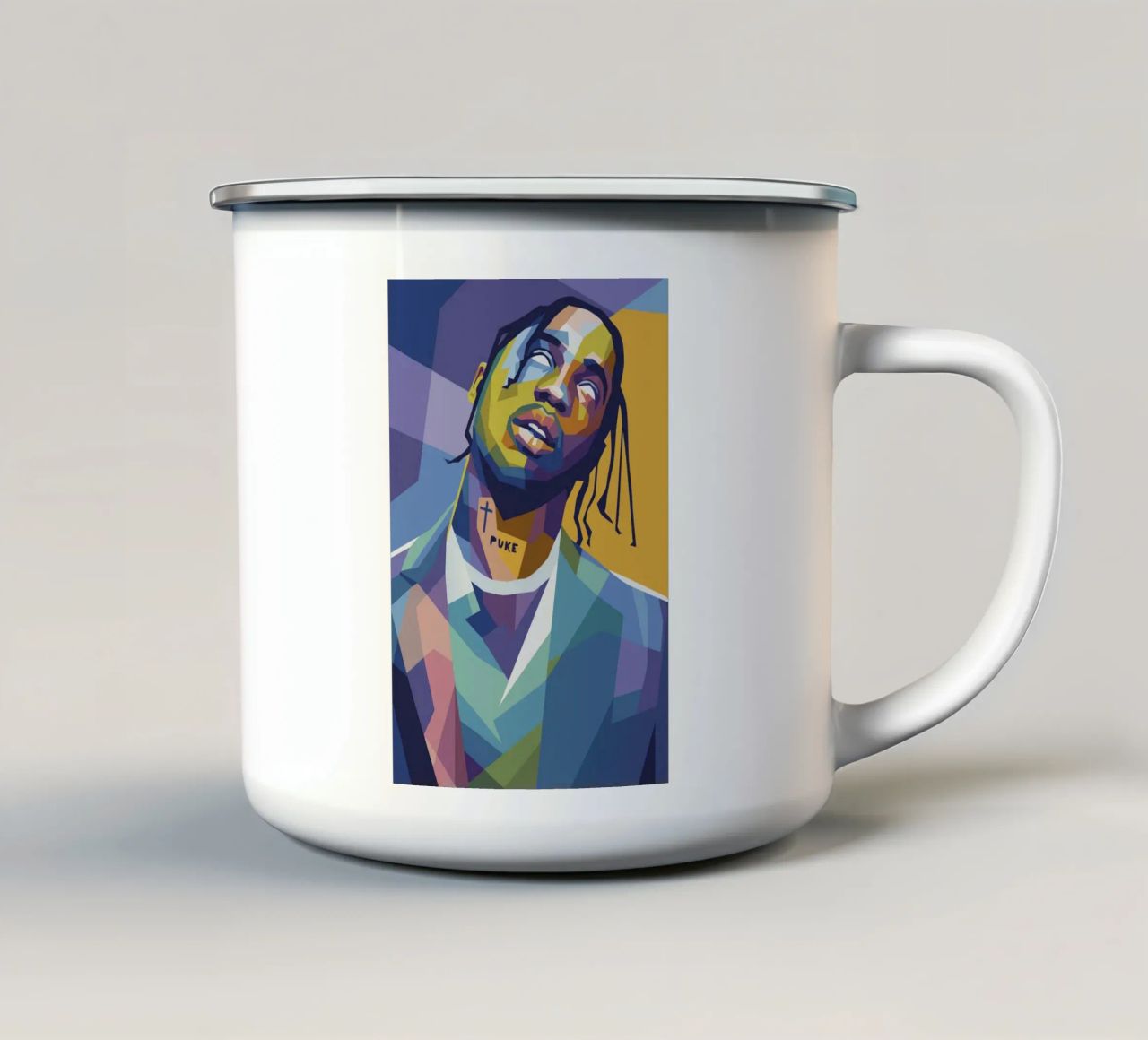 travis retro pop art wpap tazza in smalto da aiswa