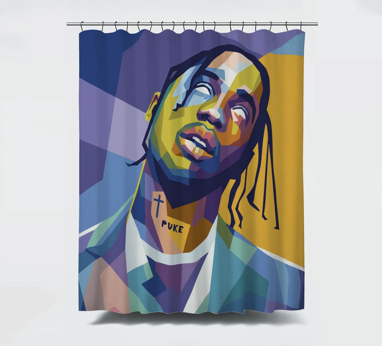 travis retro pop art wpap tenda da doccia da aiswa