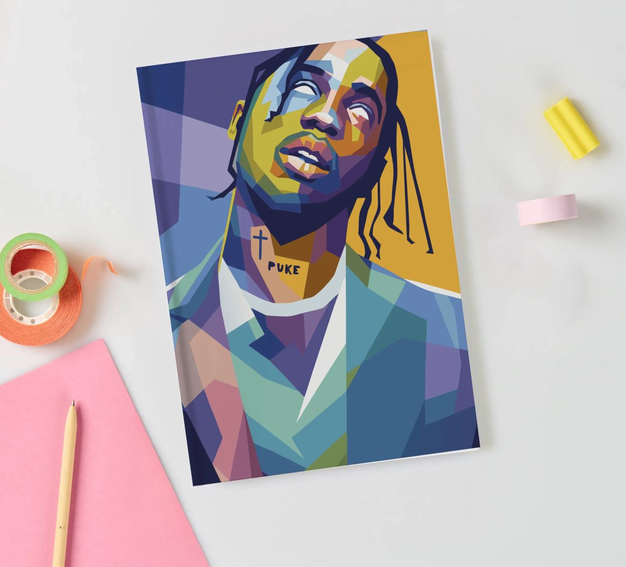 travis retro pop art wpap notebook by aiswa