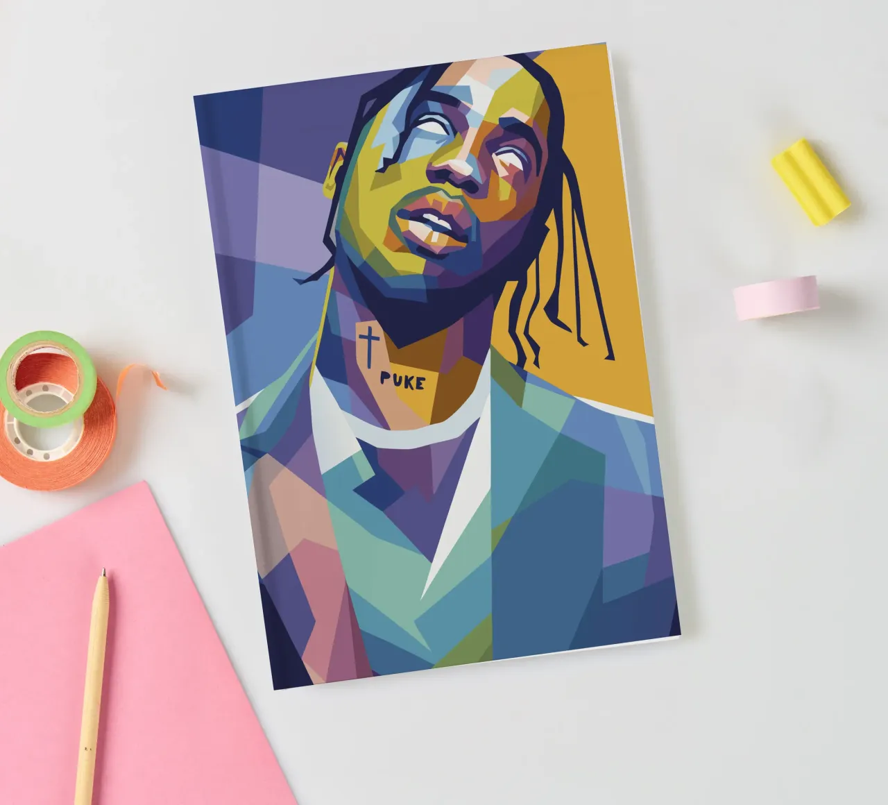 travis retro pop art wpap carnet de notes de aiswa