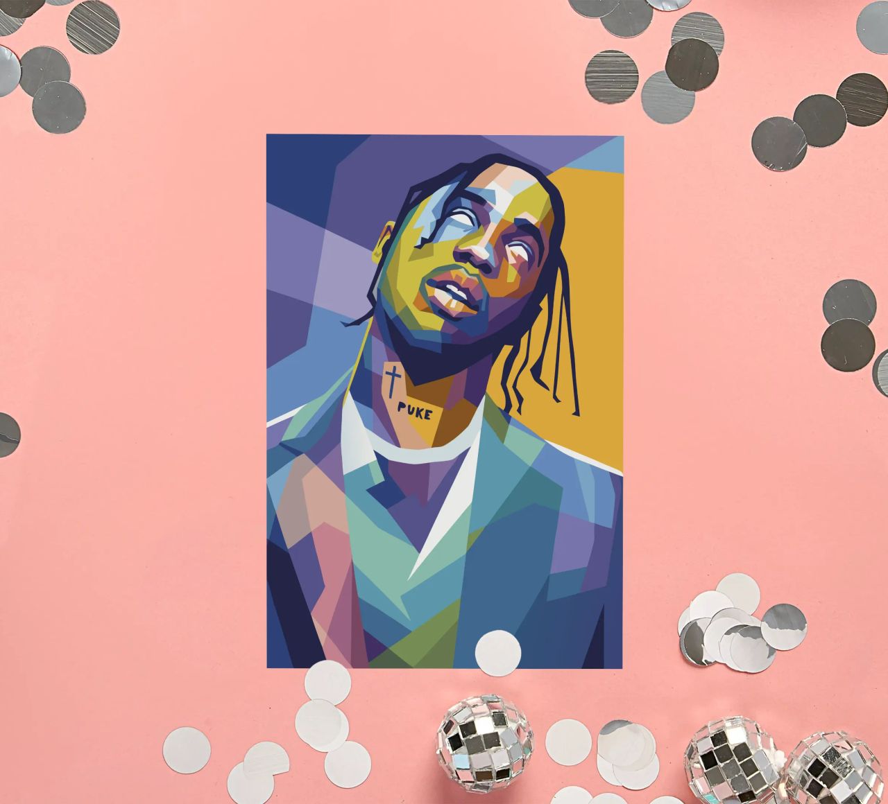 travis retro pop art wpap adesivo da aiswa