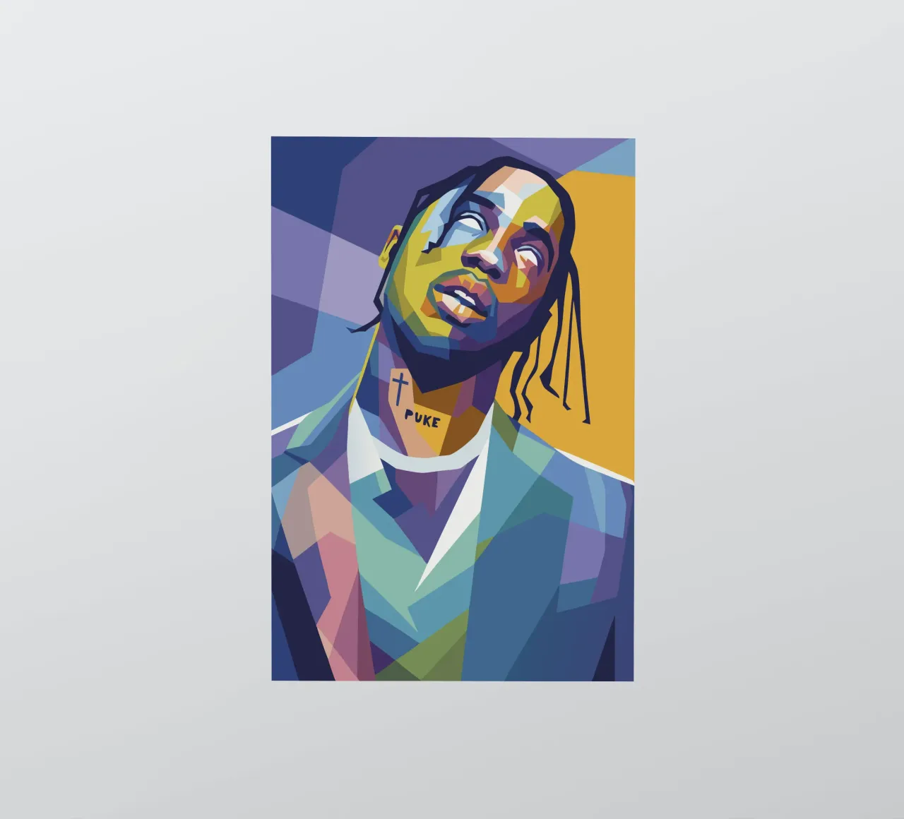 travis retro pop art wpap pegatina de aiswa