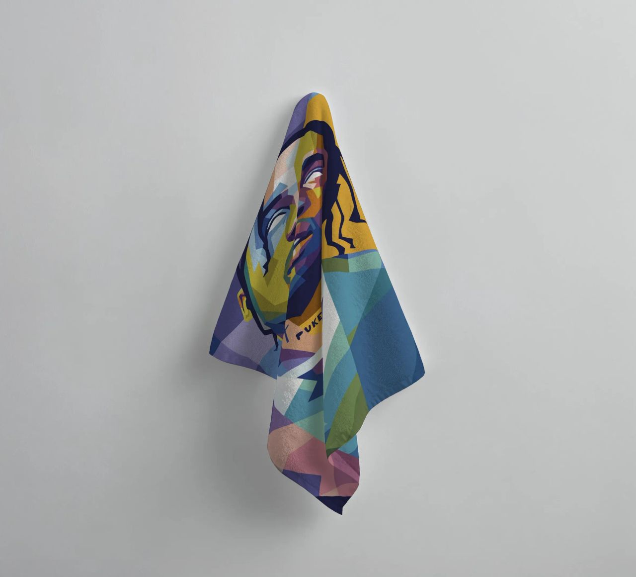travis retro pop art wpap towel by aiswa