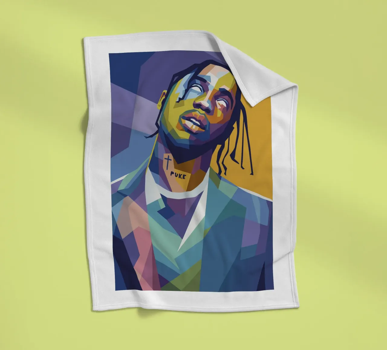 travis retro pop art wpap coperta in pile da aiswa