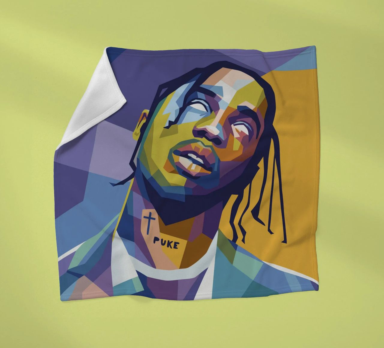 travis retro pop art wpap coperta in pile da aiswa