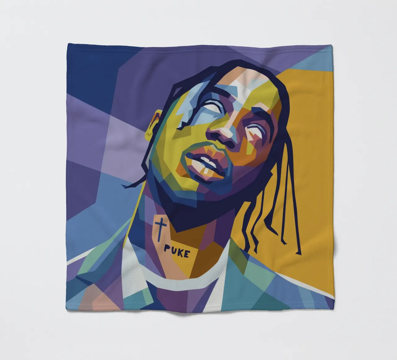 travis retro pop art wpap coperta in pile da aiswa