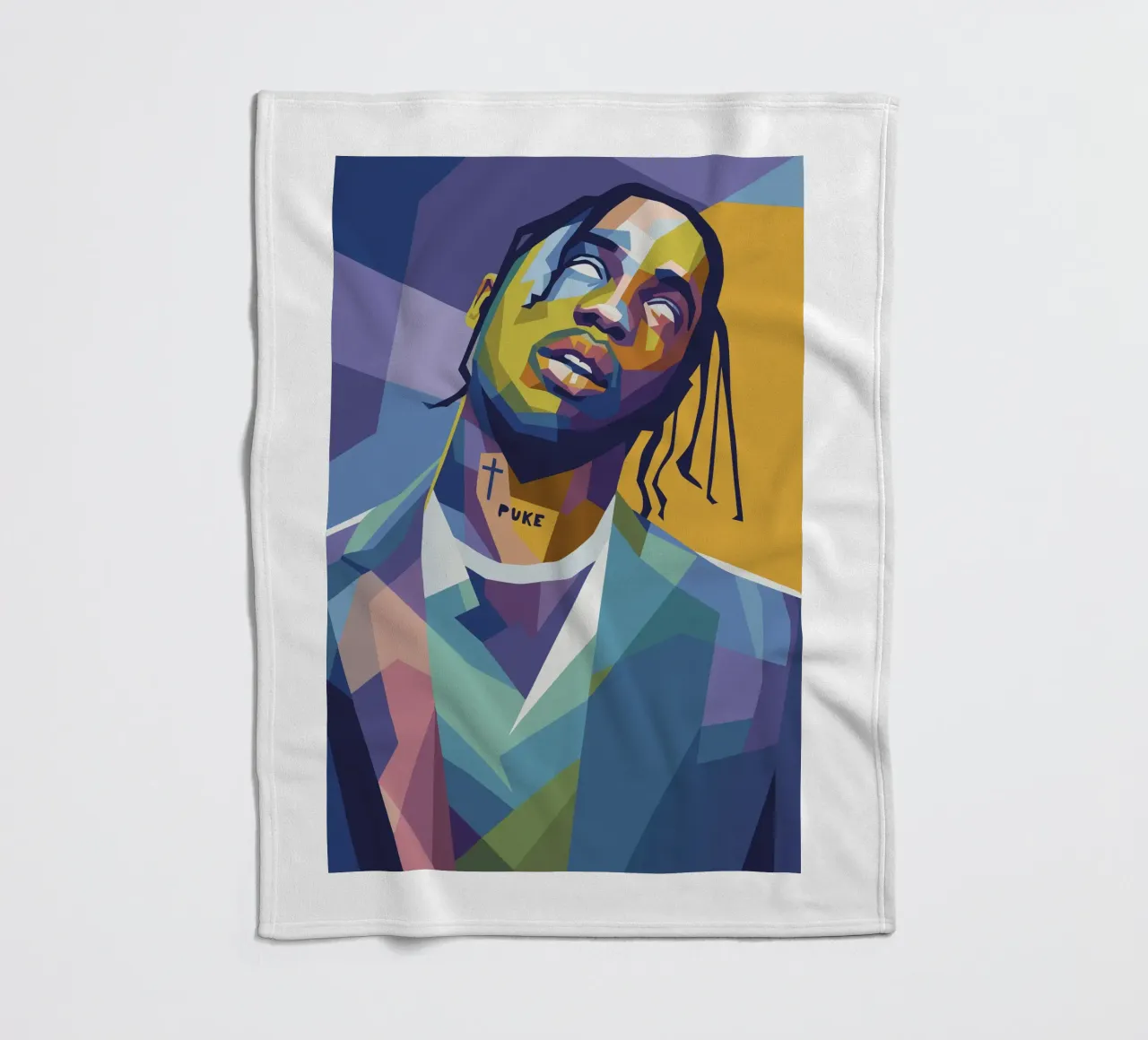 travis retro pop art wpap coperta in pile da aiswa