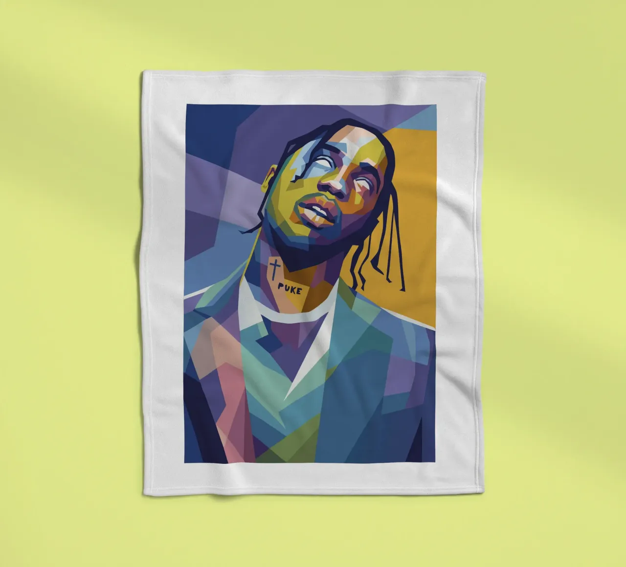 travis retro pop art wpap coperta in pile da aiswa