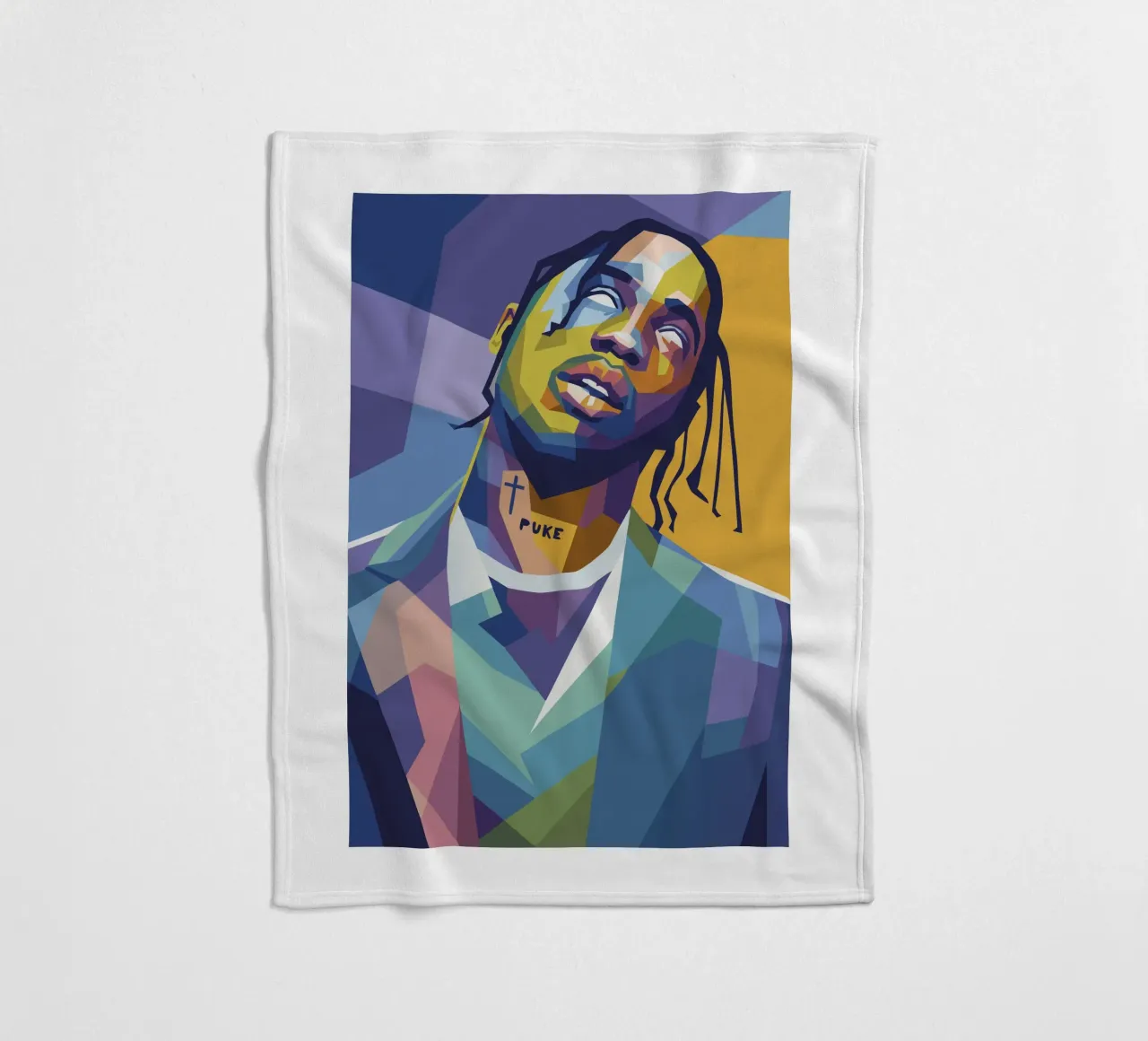 travis retro pop art wpap coperta in pile da aiswa