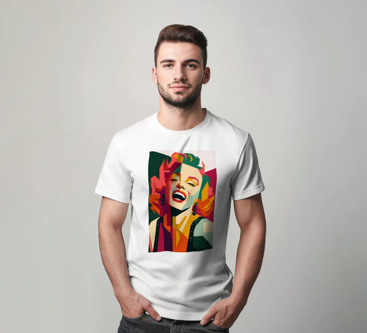 marilyn monroe retro pop art wpap t-shirt da aiswa