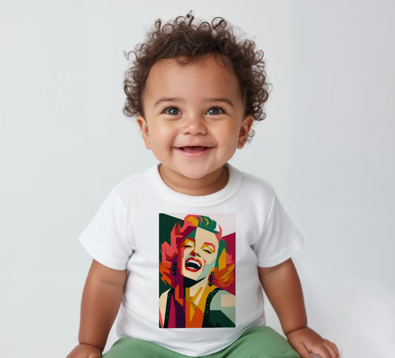 marilyn monroe retro pop art wpap maglietta neonato da aiswa