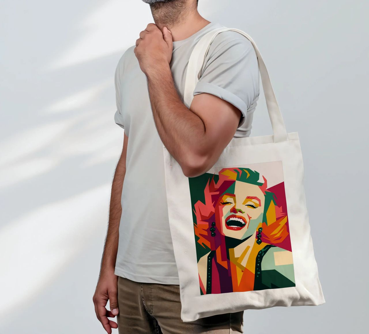 marilyn monroe retro pop art wpap borsa in juta da aiswa