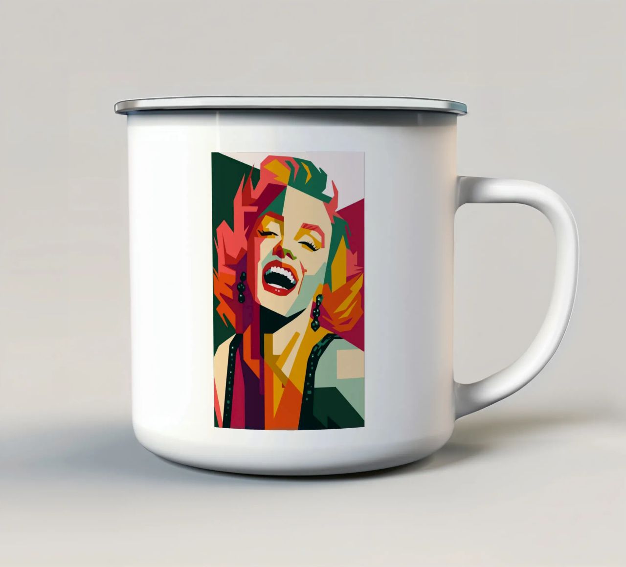 marilyn monroe retro pop art wpap mug en émail de aiswa