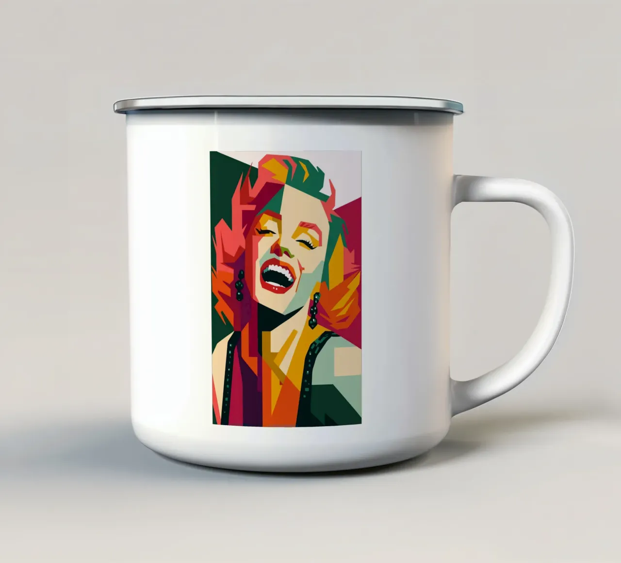 marilyn monroe retro pop art wpap tazza in smalto da aiswa