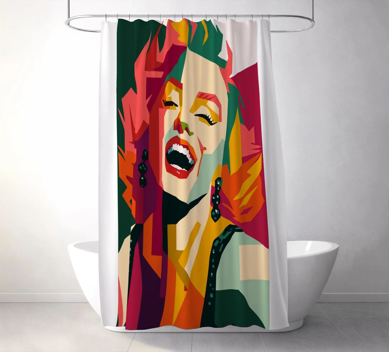 marilyn monroe retro pop kunst wpap Duschvorhang von aiswa