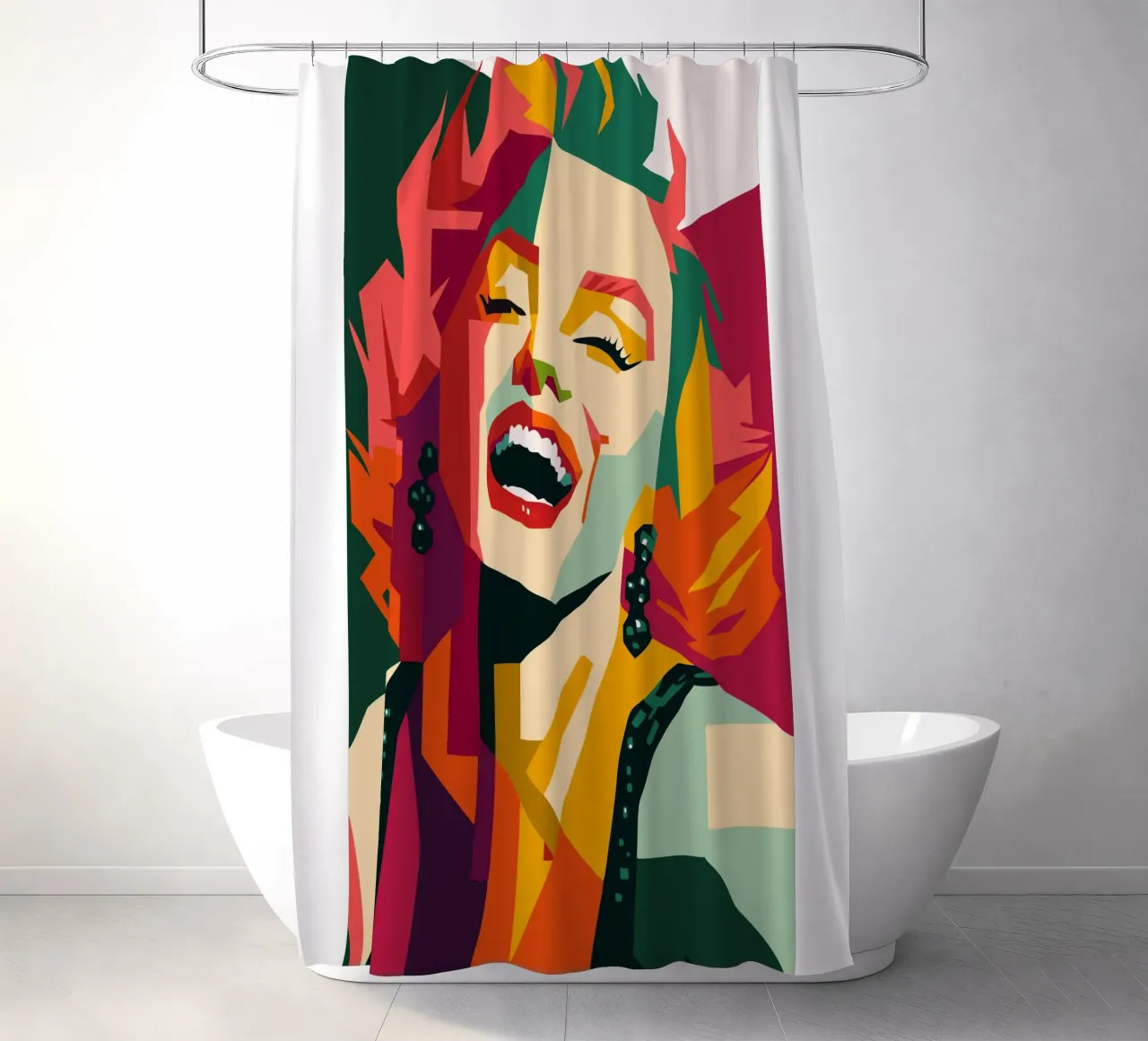 marilyn monroe retro pop art wpap tenda da doccia da aiswa