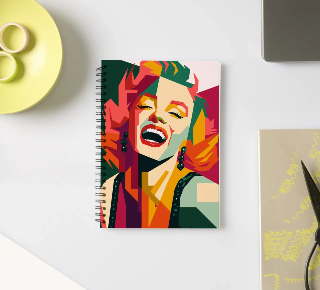 marilyn monroe retro pop art wpap diario ad anelli da aiswa