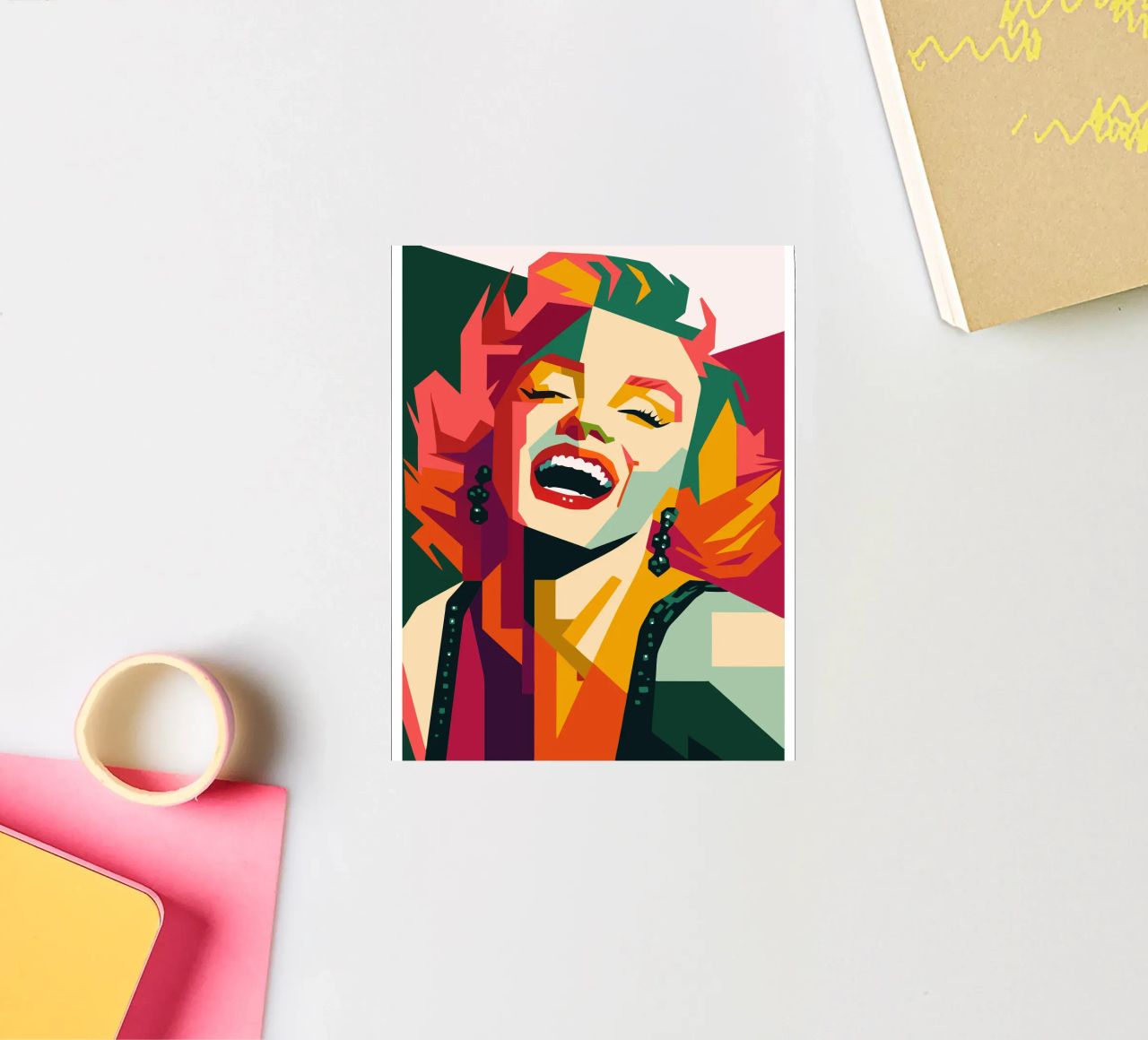 marilyn monroe retro pop art wpap adesivo da aiswa