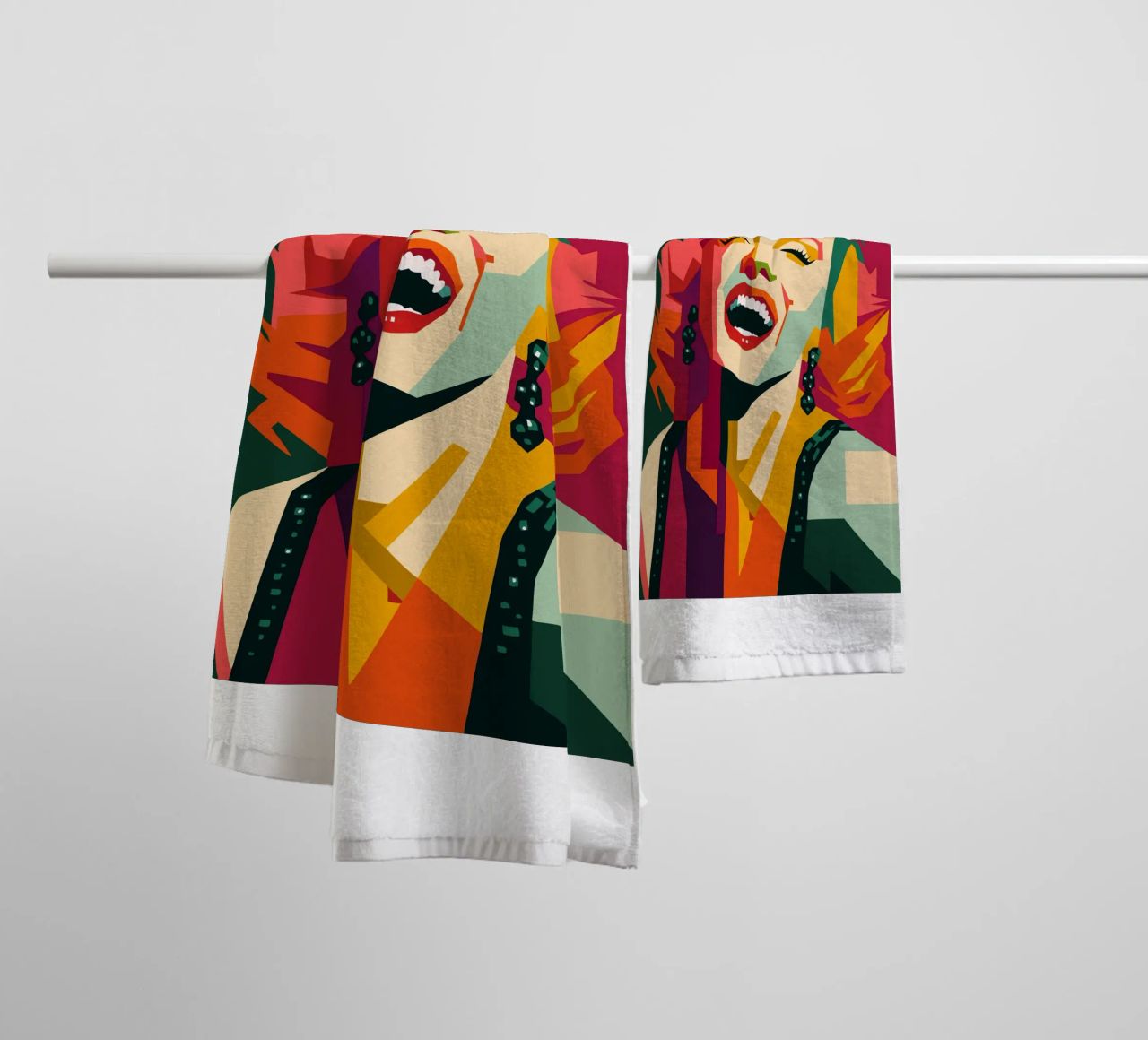 marilyn monroe retro pop art wpap towel by aiswa