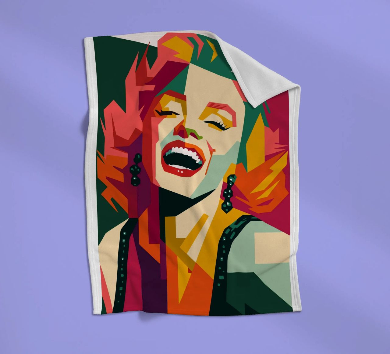 marilyn monroe retro pop art wpap coperta in pile da aiswa