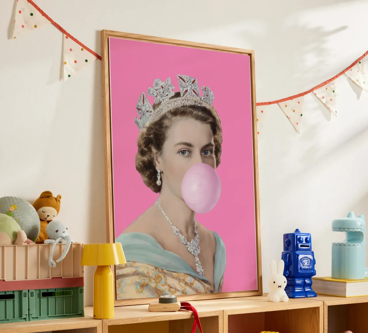Bubble-Gum Queen Pink plexiglass da GraceDigitalArtCo