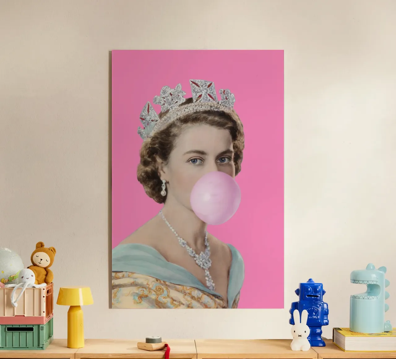 Bubble-Gum Queen Pink plexiglass da GraceDigitalArtCo
