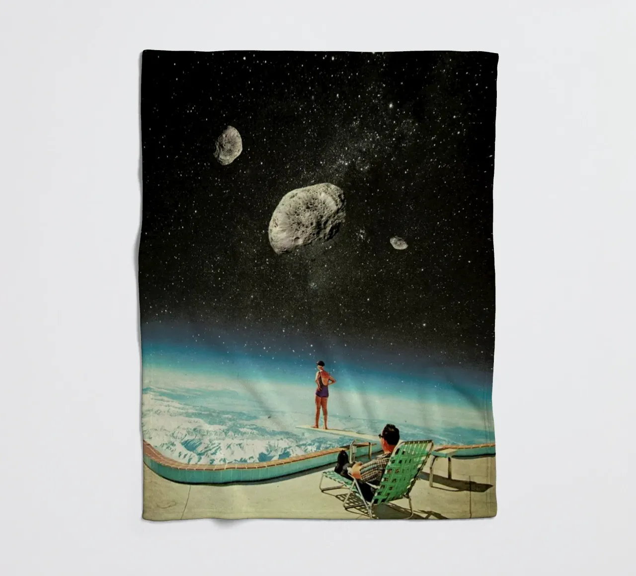 Summer With A Chance Of Asteroids coperta in pile da Frank Moth
