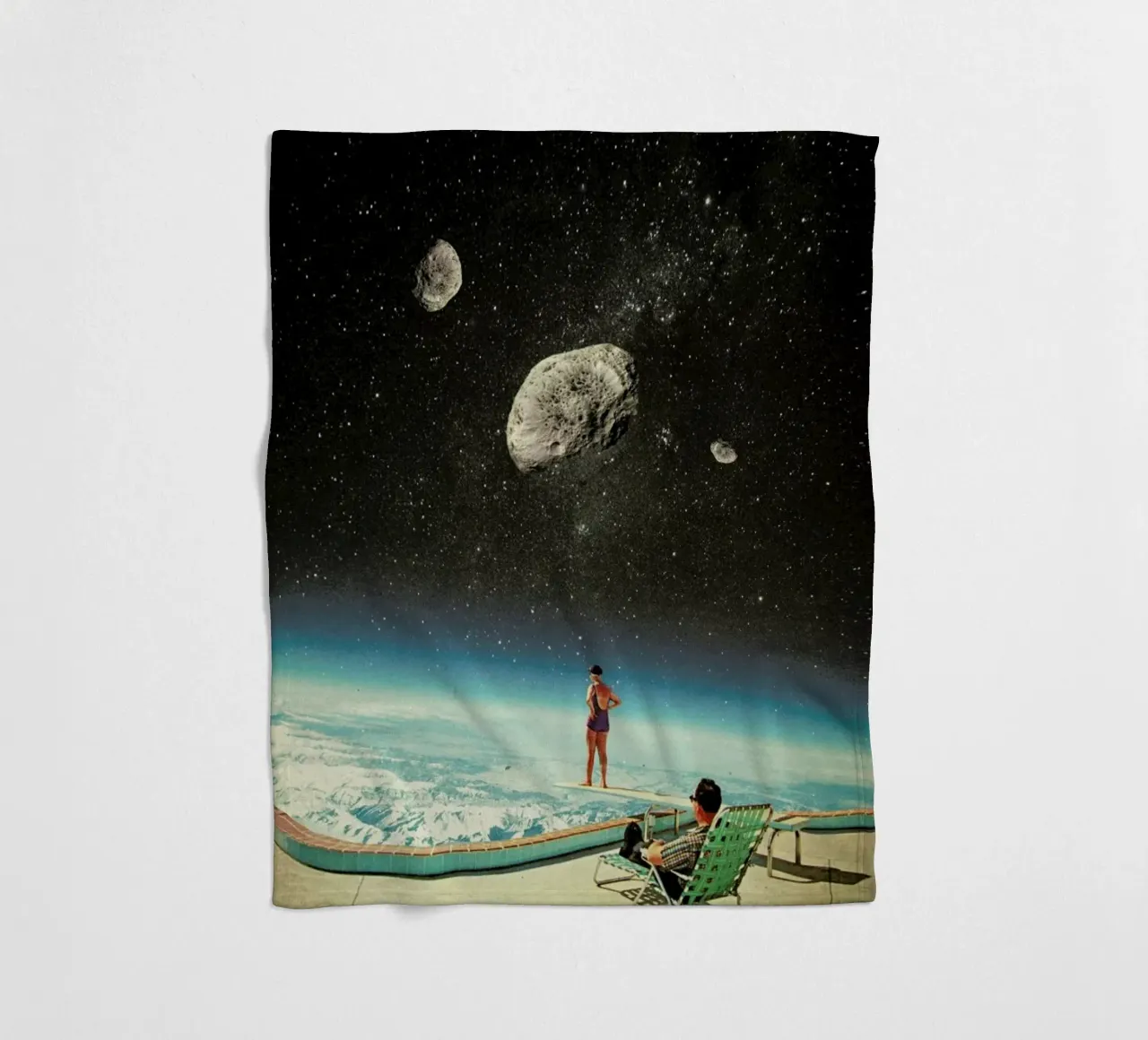 Summer With A Chance Of Asteroids coperta in pile da Frank Moth