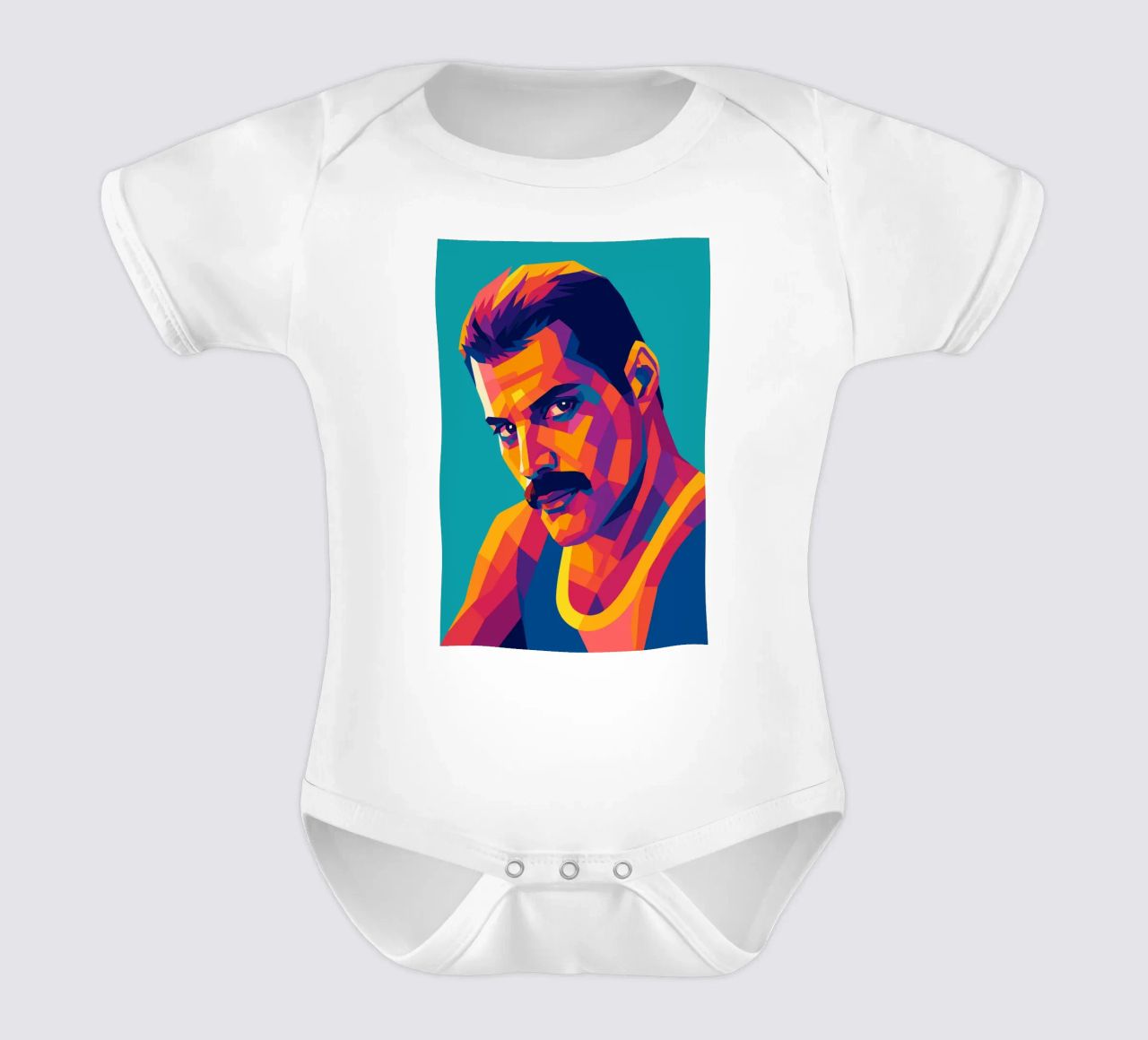 freddi mercury retro pop art wpap Kurzarm Babybody von aiswa