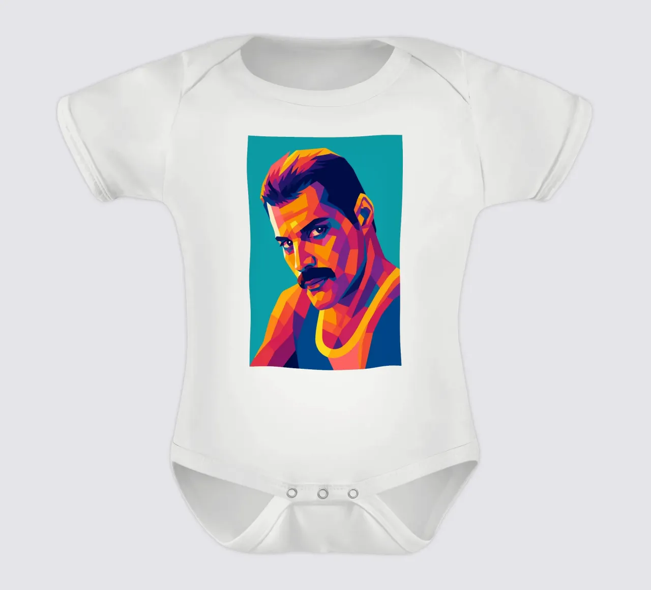 freddi mercury retro pop art wpap body neonato maniche corte da aiswa