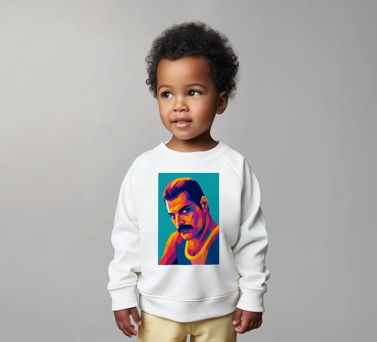 freddi mercury retro pop art wpap baby sweatshirt by aiswa