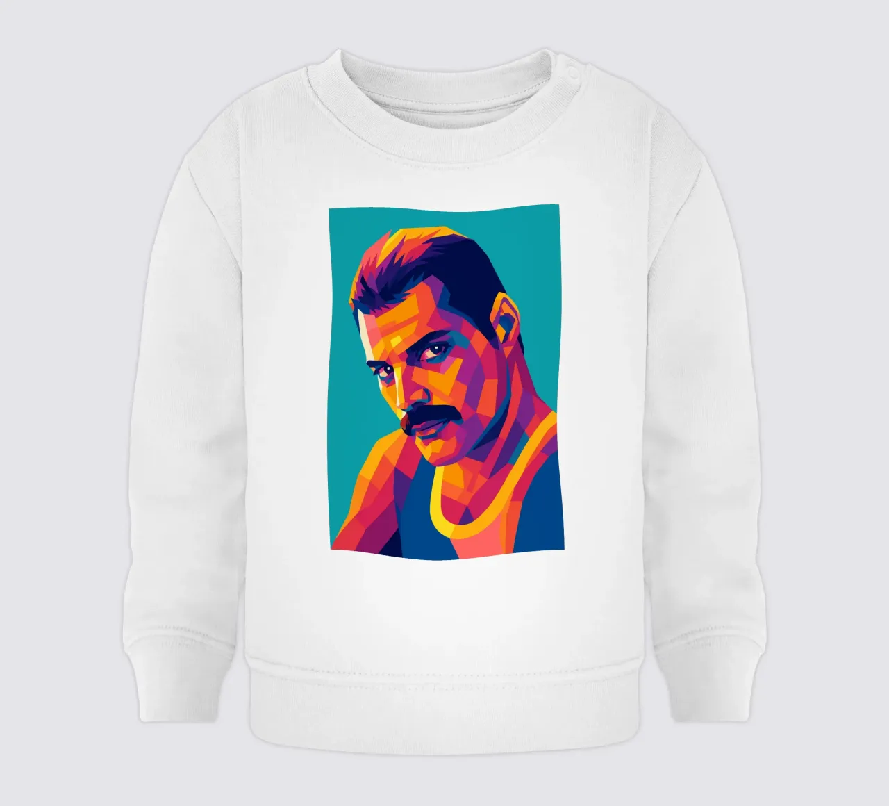 freddi mercury retro pop art wpap felpa neonato da aiswa