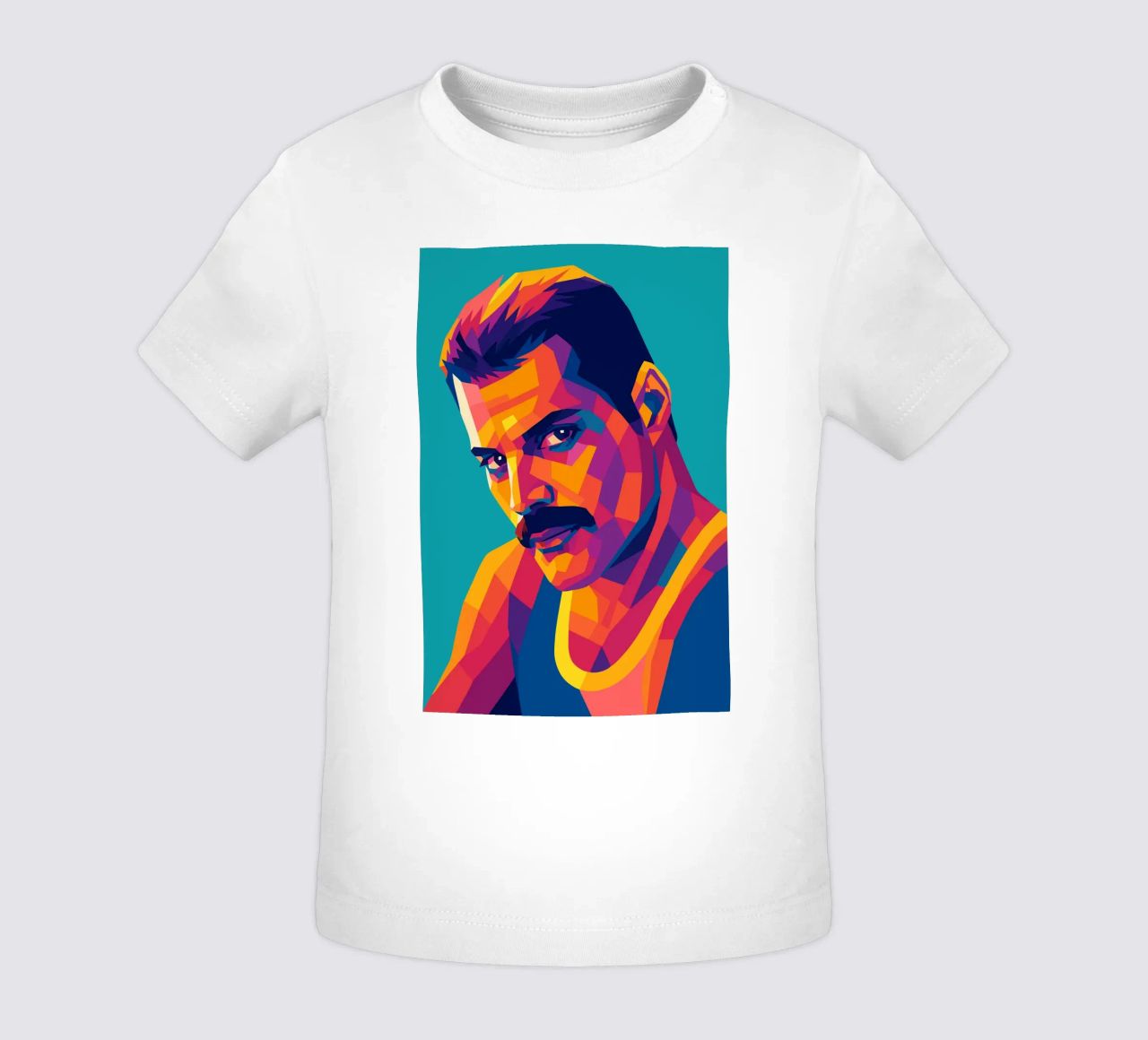 freddi mercury retro pop art wpap maglietta neonato da aiswa
