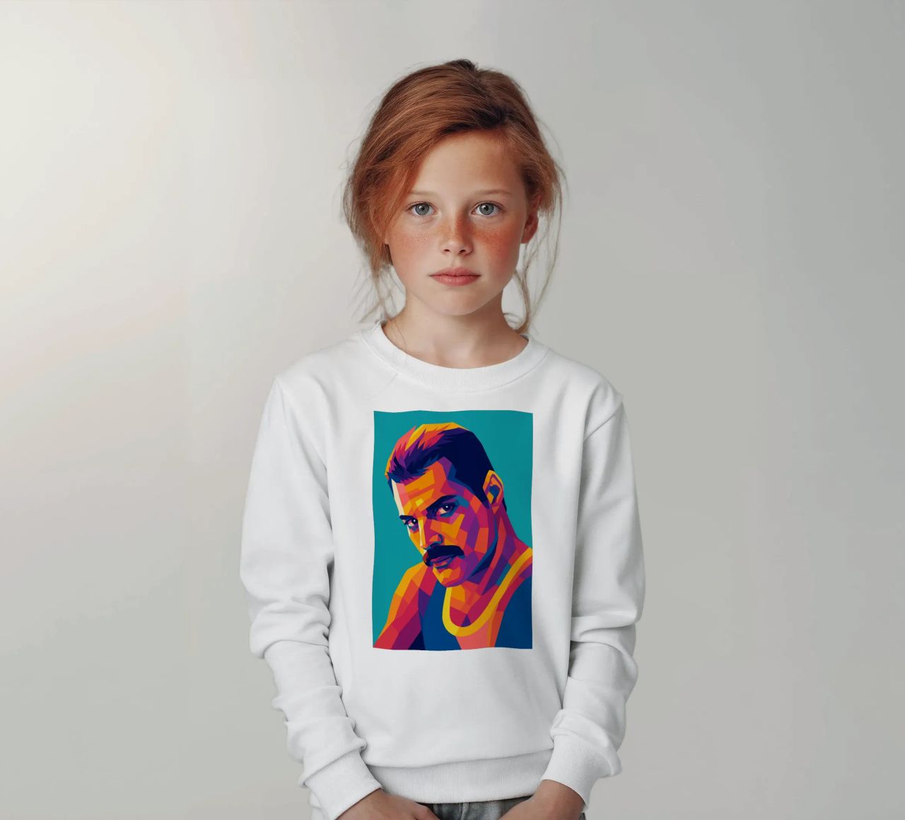 freddi mercury retro pop art wpap Kinder Sweatshirt von aiswa