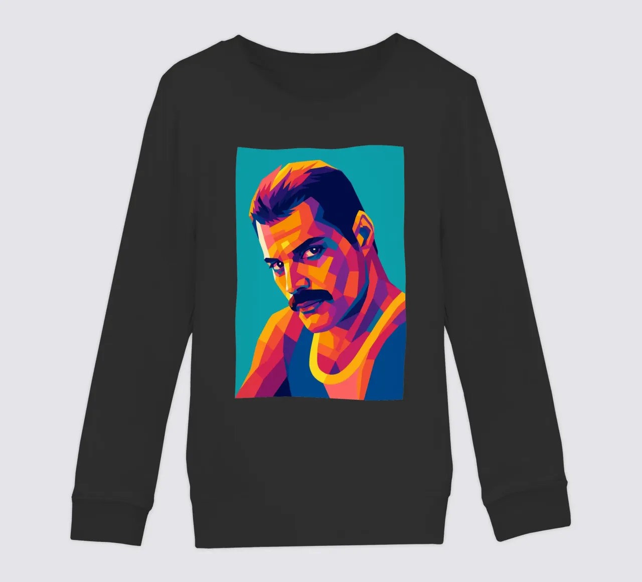 freddi mercury retro pop art wpap felpa bambino da aiswa