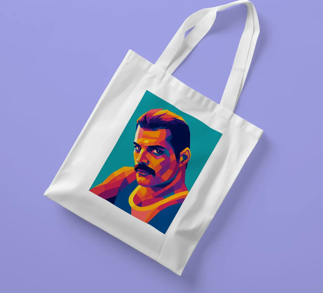 freddi mercury retro pop art wpap borsa in juta da aiswa