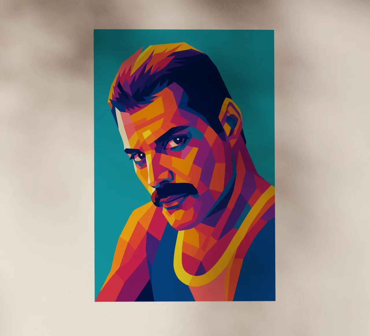 freddi mercury retro pop art wpap pellicola backlit da aiswa
