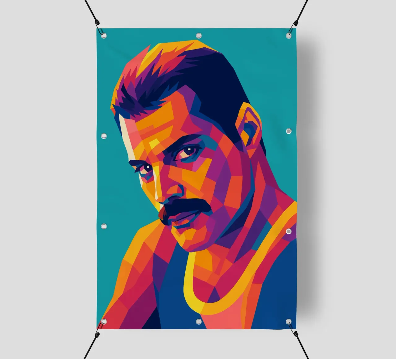 freddi mercury retro pop art wpap telo in pvc da aiswa