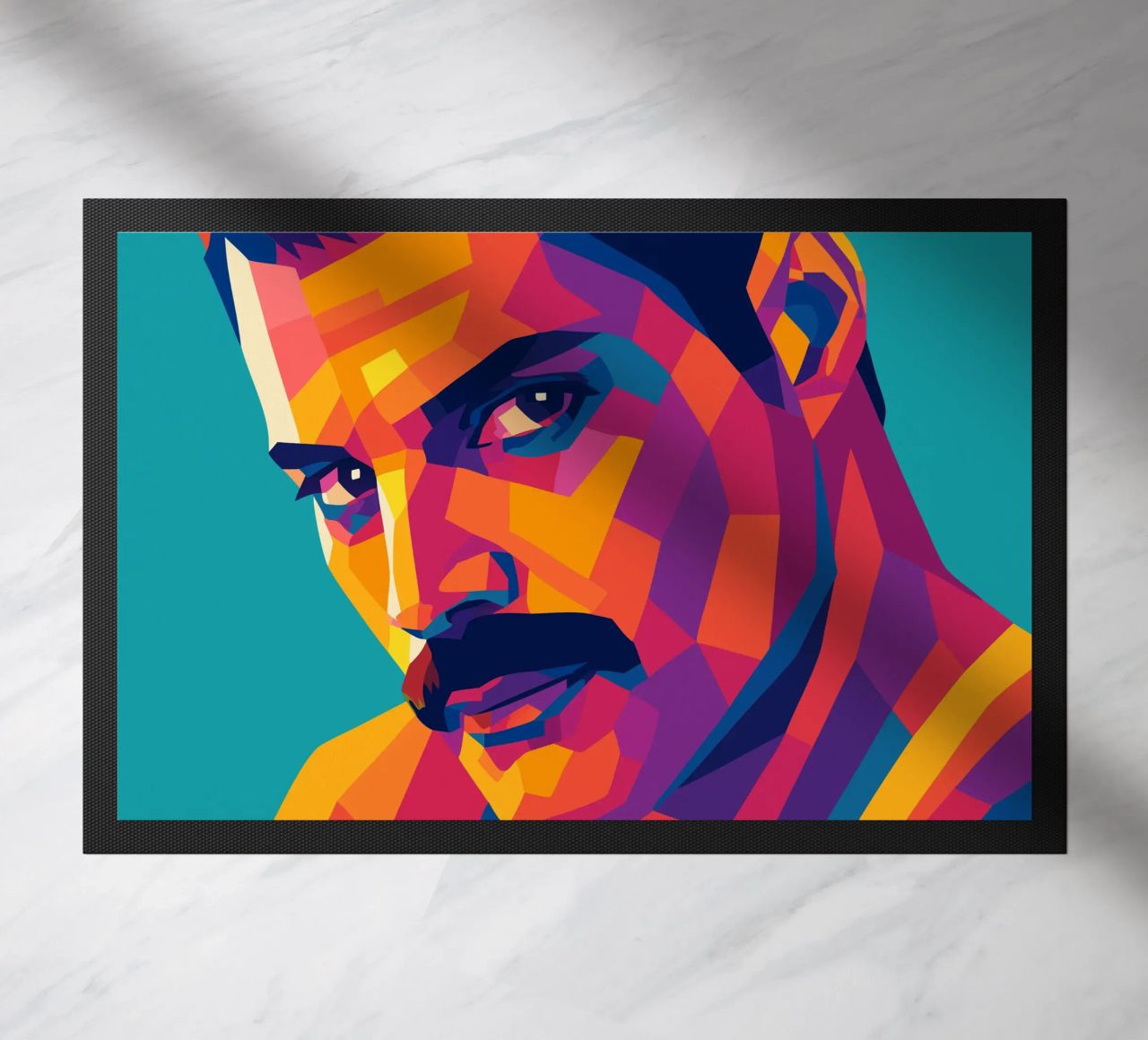 freddi mercury retro pop art wpap Fußmatte von aiswa