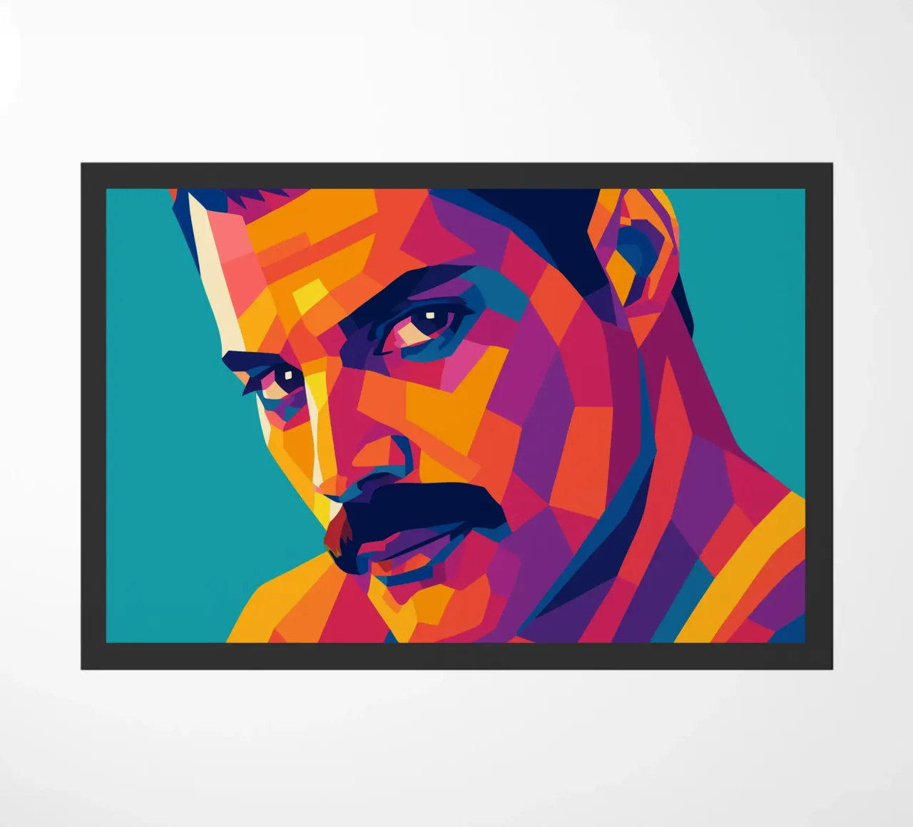 freddi mercury retro pop art wpap Fußmatte von aiswa