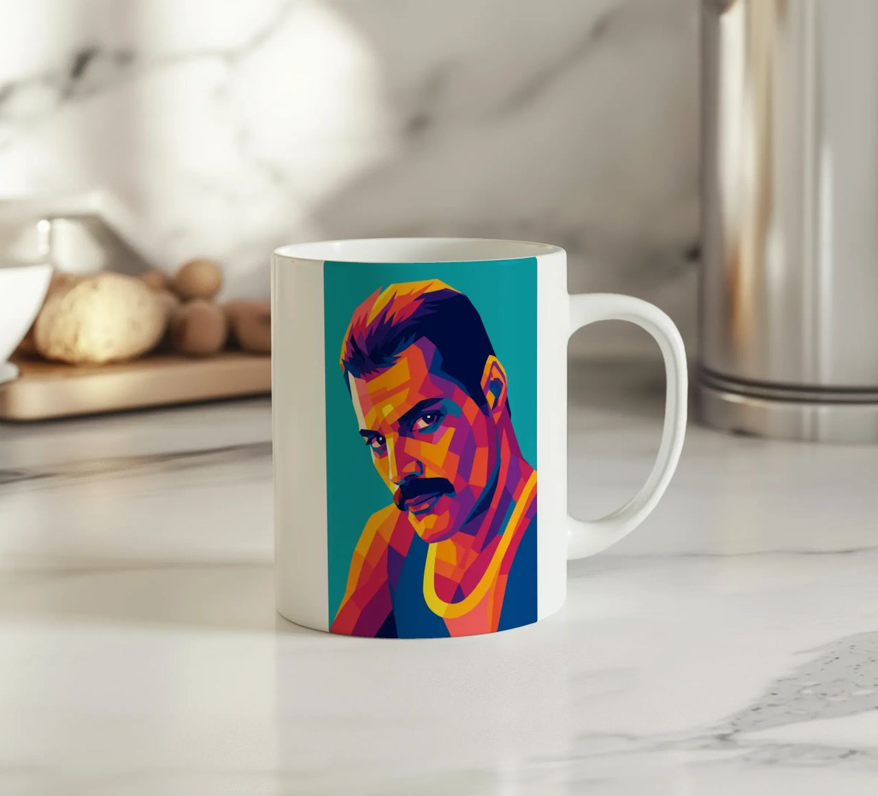 freddi mercury retro pop art wpap Keramik Tasse von aiswa