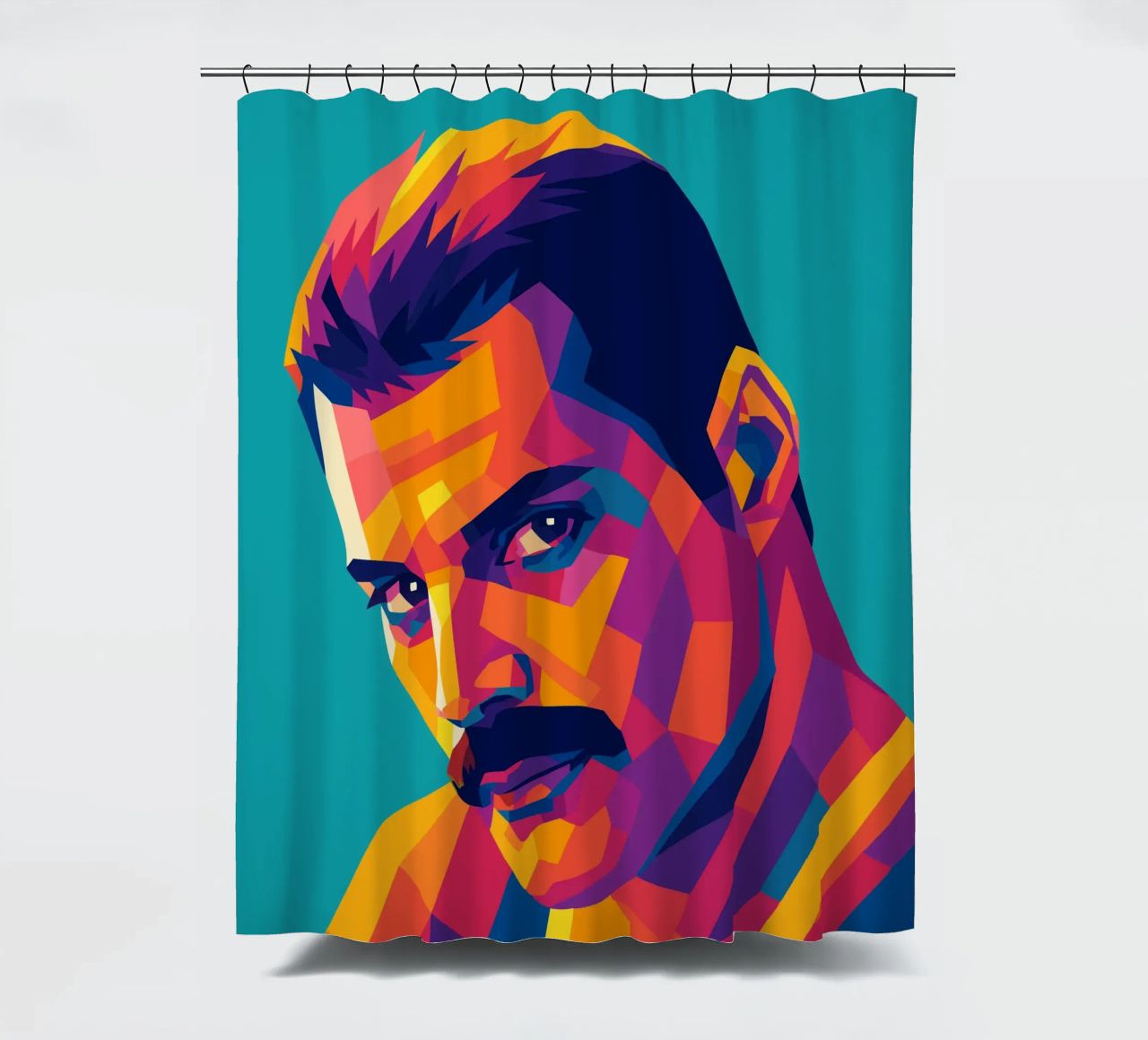 freddi mercury retro pop art wpap Duschvorhang von aiswa
