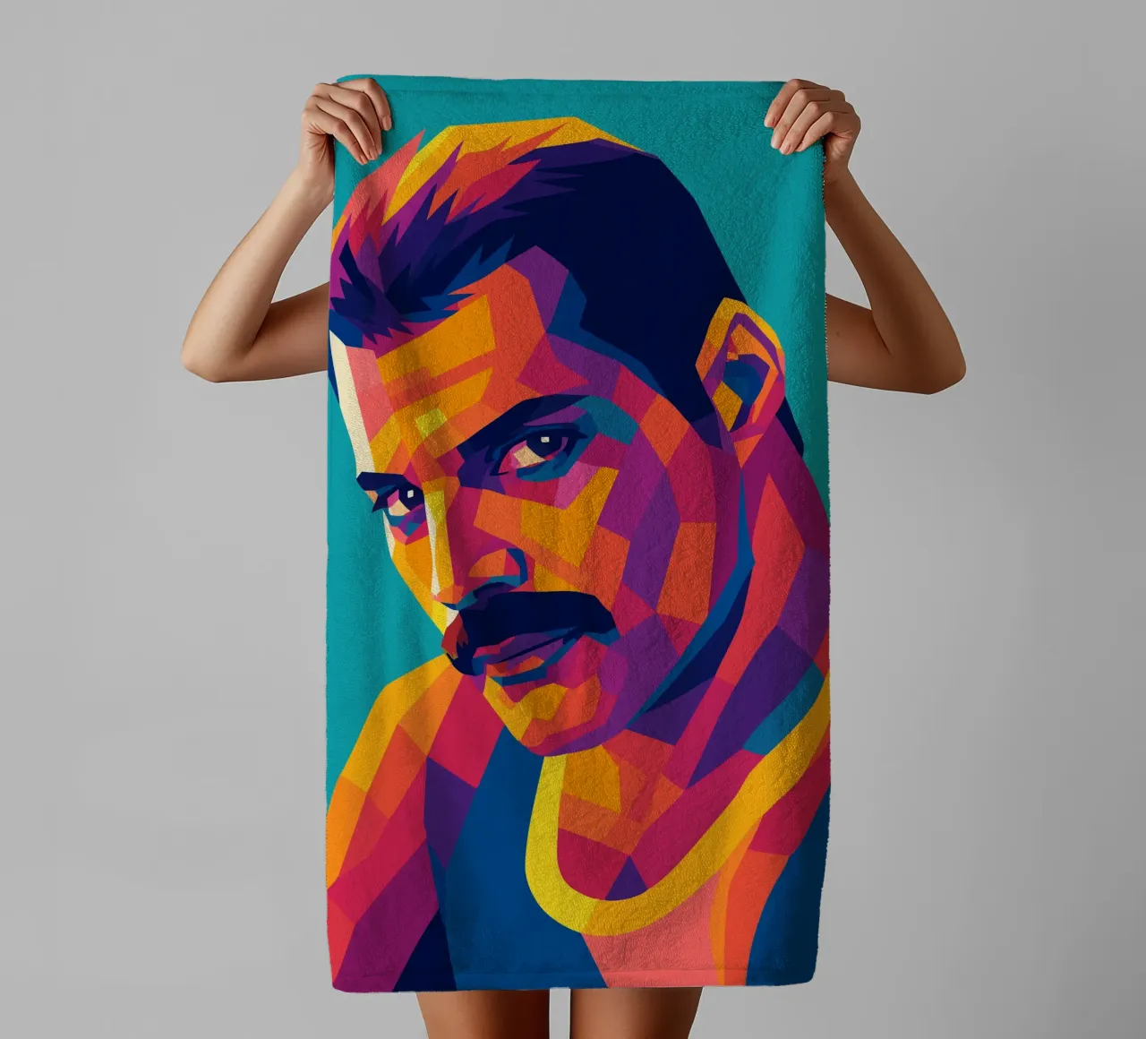freddi mercury retro pop art wpap asciugamano da bagno da aiswa