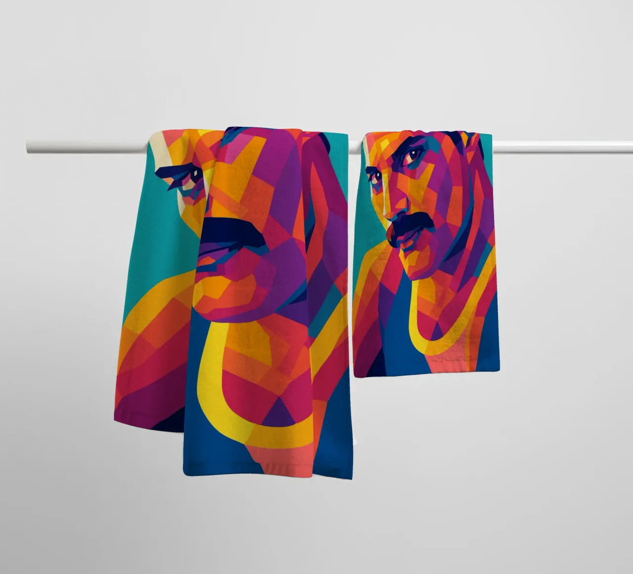 freddi mercury retro pop art wpap asciugamano da bagno da aiswa