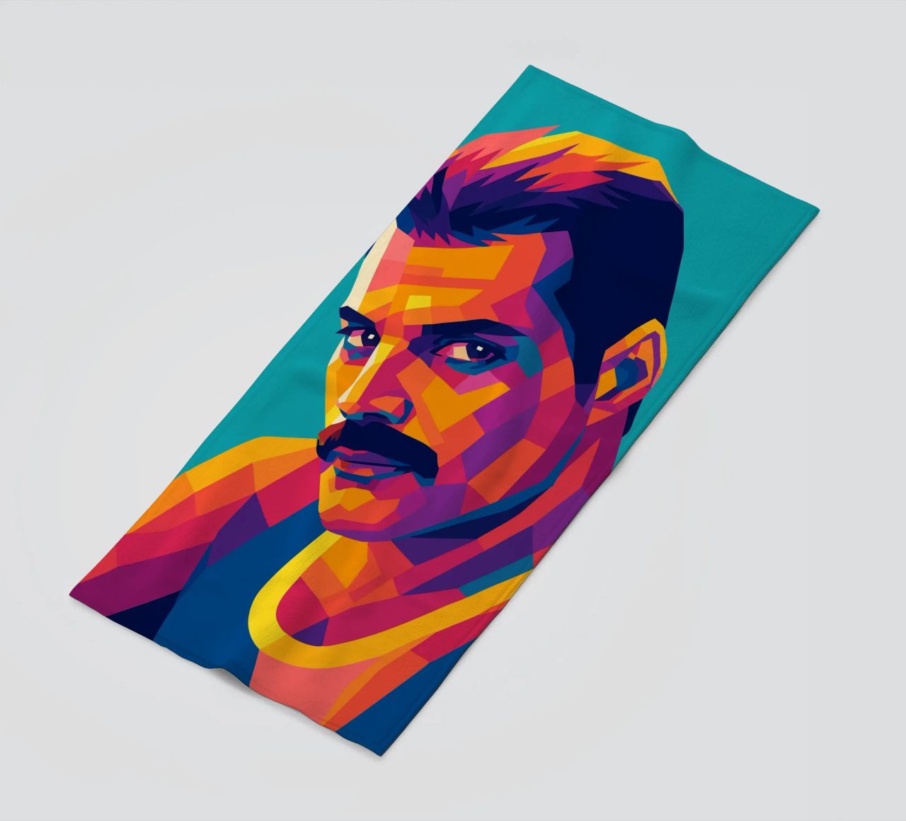 freddi mercury retro pop art wpap Strandtuch von aiswa