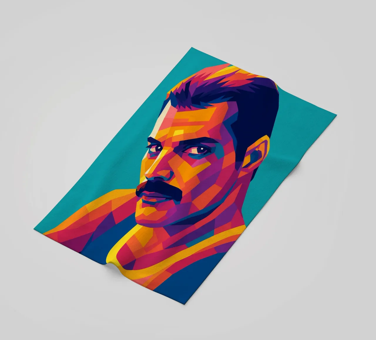 freddi mercury retro pop art wpap telo mare da aiswa