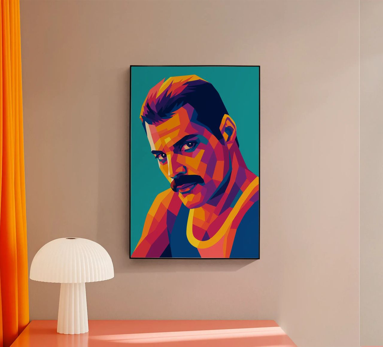 freddi mercury retro pop art wpap Acryl-Glas von aiswa