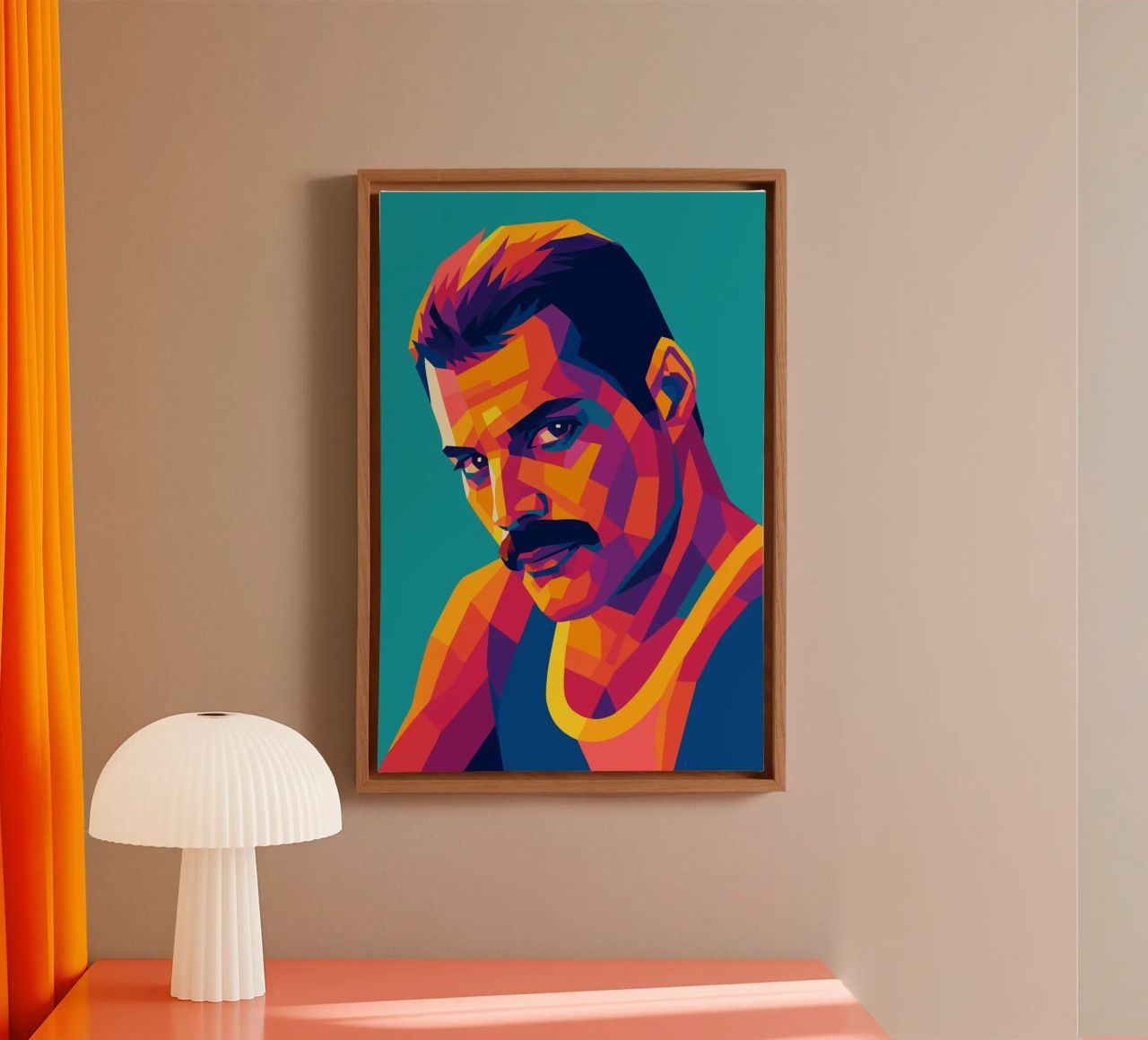 freddi mercury retro pop art wpap Leinwand von aiswa